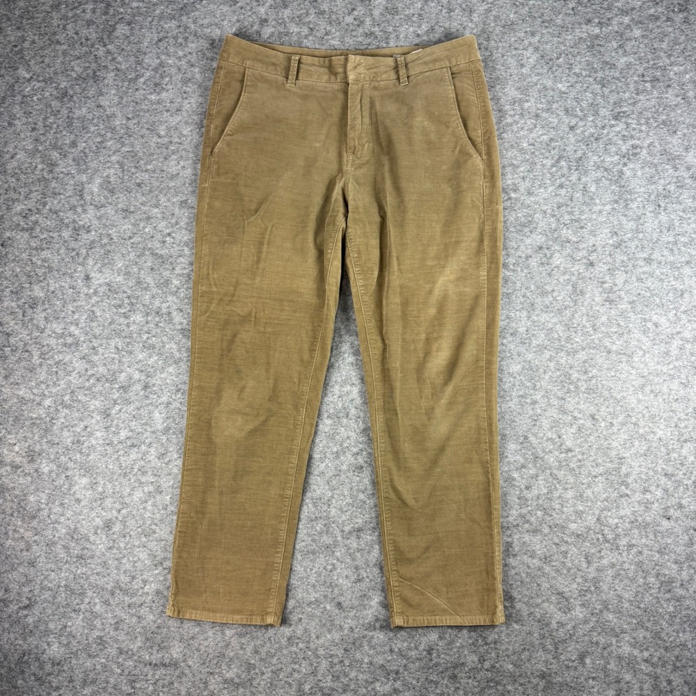 Vince Womens Corduroy Straight Leg Pants Tan Brown Size 8 Stretch - Picture 2 of 9